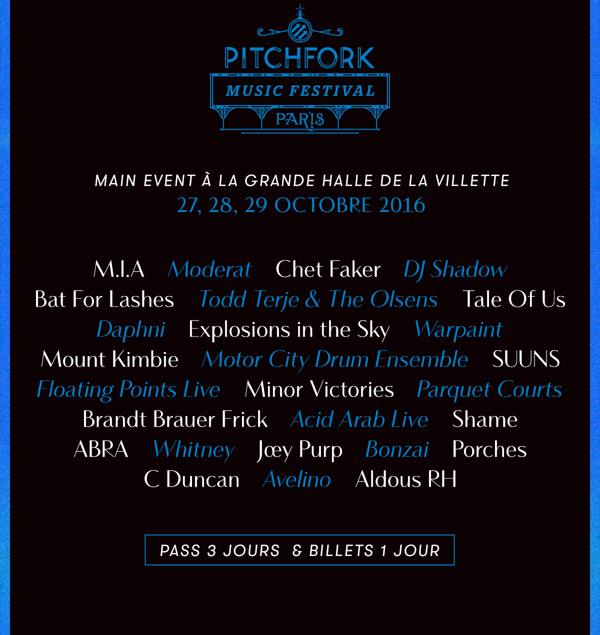 Picthfork Music Festival Paris 2016
