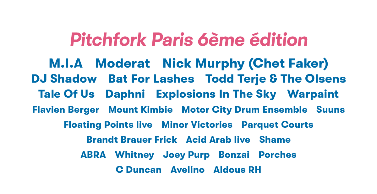 Picthfork Music Festival Paris 2016