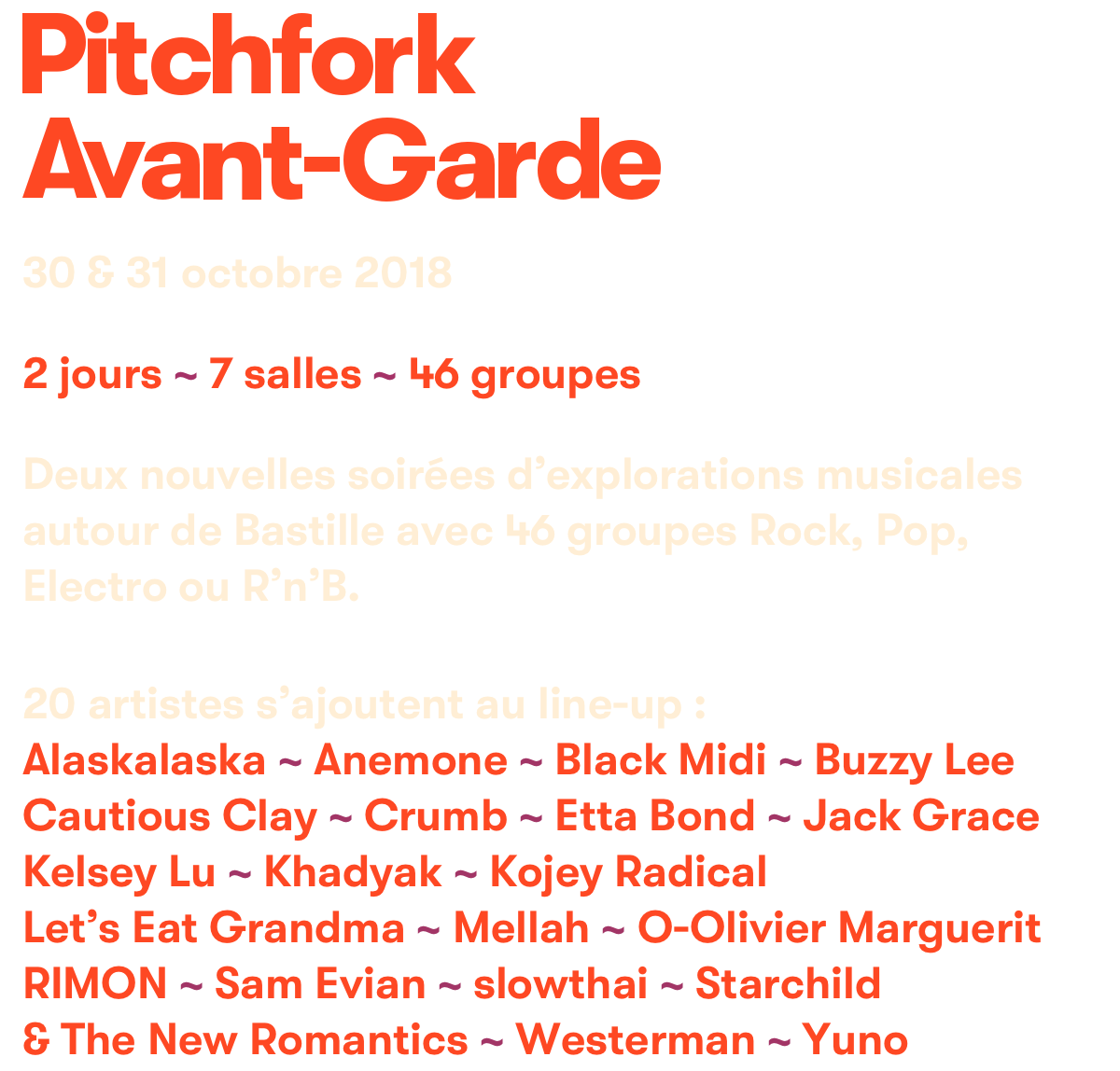 Picthfork Music Festival Paris 2018