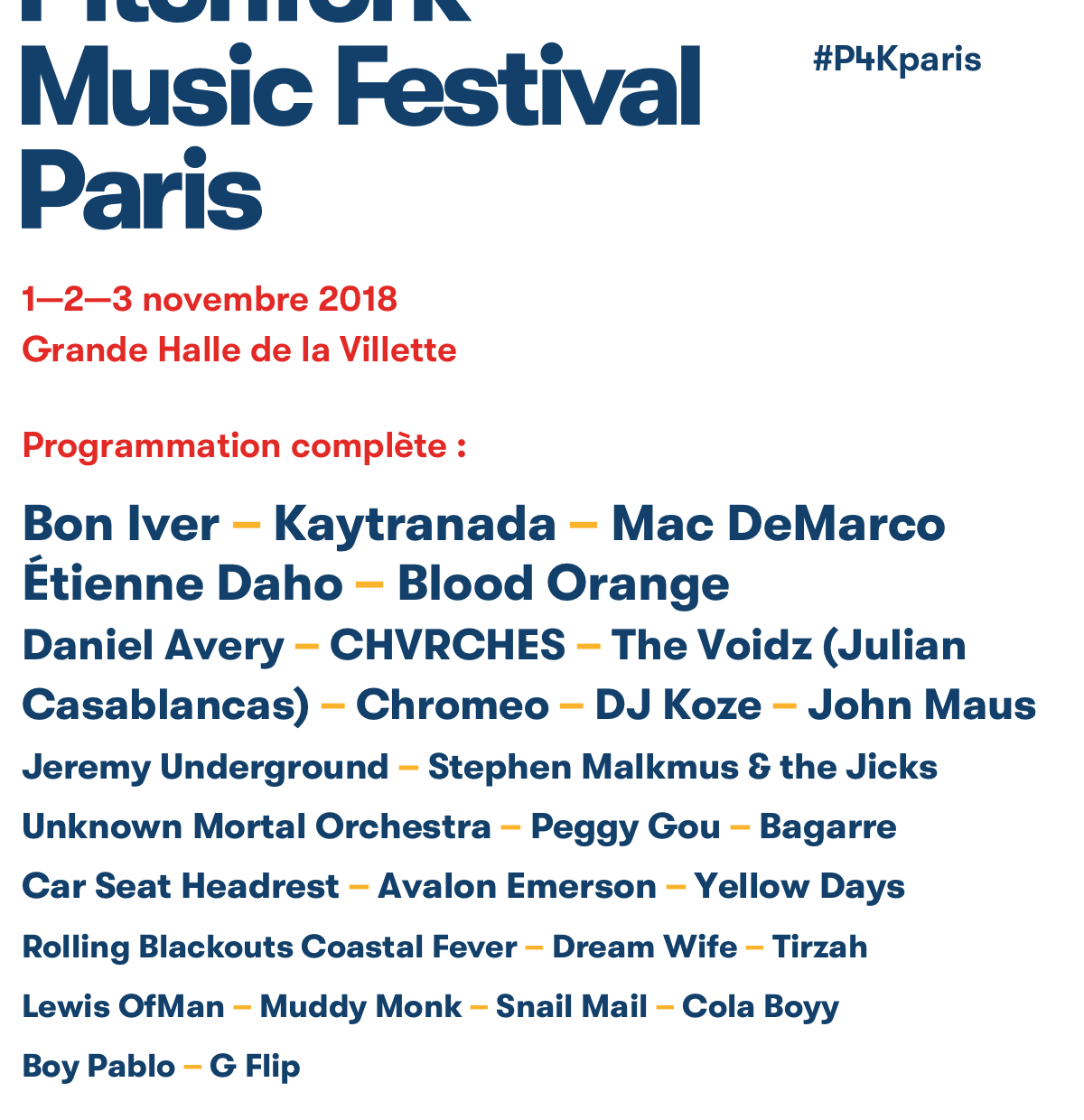 Picthfork Music Festival Paris 2018