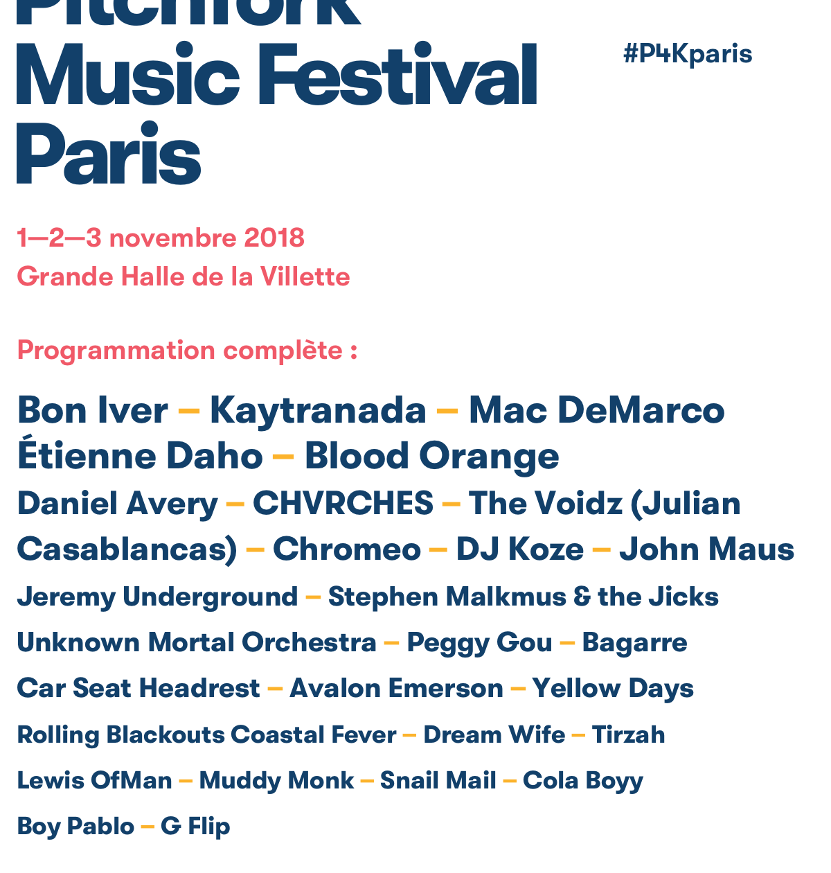 Picthfork Music Festival Paris 2018