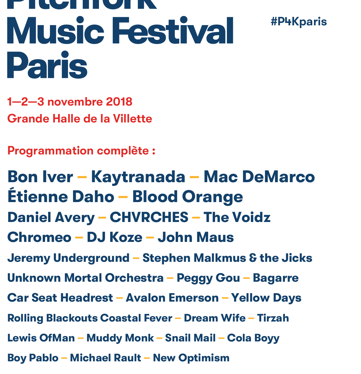 Picthfork Music Festival Paris 2018