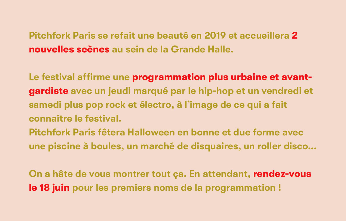 Picthfork Music Festival Paris 2018